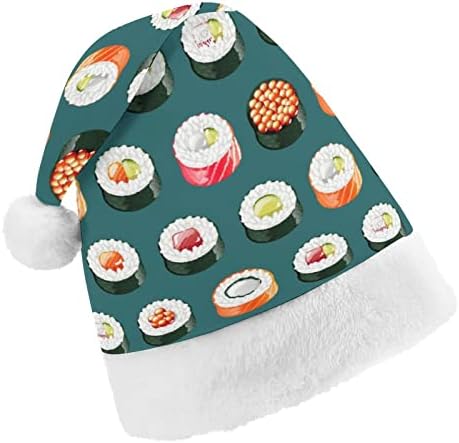 Sushi Set Christmas Hat Hat Personalizado Papai Noel Hat Decorações de Natal engraçadas