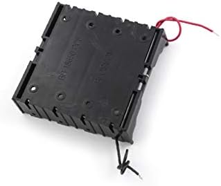 X-dree em plástico preto 4x3.7v 18650 Caixa de caixa do suporte da bateria W 11 cm (en caja de almacenamiento de soporte de batería de plástico negro paralelo 4x3.7v 18650 Caja CON