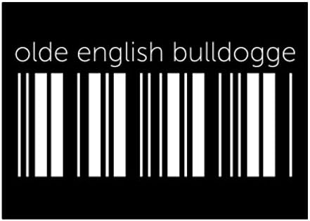 Teeburon Olde English Bulldogge Lower Barcode Sticker Pack x4 6 x4