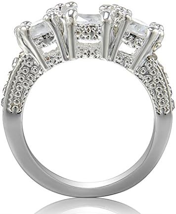 Noiva de casamento 10k Gold Gold Sapphire Ring Tamanho 6-9 Jóias de noivado