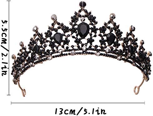 Coroas barrocas pretas uranianas tiaras strass de cristal coroas que rainha do casamento para mulheres princesas decorativas