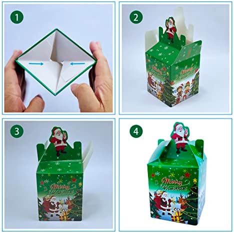 TsihaoEGN Candy Candy Caixa de Candros de Natal 3.5x3.5x4.3 Caixa de biscoito Caixa de presente Caixa de presente Caixa de presente