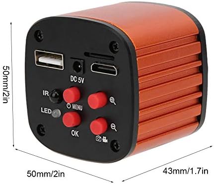 16MP Microscópio USB Kit de câmera de microscópio digital 4x Zoom digital 0,5x Lente de ampliação 23,2 mm C Adaptador de montagem + 30mm/30,5mm Adaptador de anel
