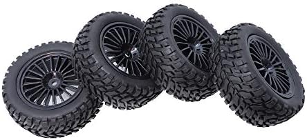 Rehobby 4pcs 1/10 pneus de rally de 12 mm cubo de roda od 75 mm para 1:10 rc kyosho hsp hpi rally off-road carro
