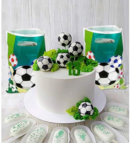 Bolsa de festa de futebol de codohi, 50 PCs tratam sacolas de doces sacolas de futebol de futebol sacos de presente