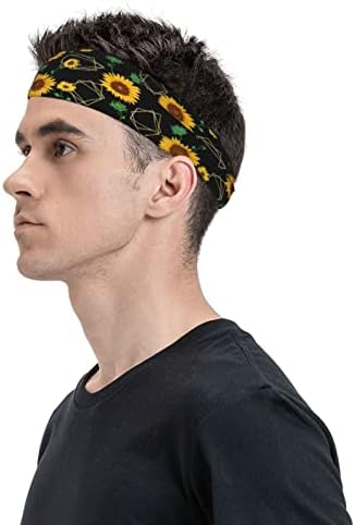 Faixa de cabeça para o treino Moda Sports Sports Sports Hairband-Geoométrica Girassol Band para homens Mulheres
