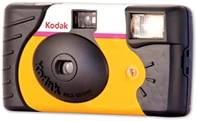 Câmera única de uso de power flash de 35 mm de kodak 27 exposições + lente titular da tampa