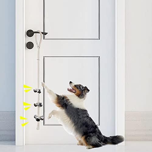 Campainha de cachorro, campainha de cachorro para treinamento do penico da porta, sino de porta de cachorro ajustável,