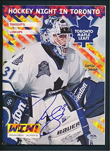 Curtis Joseph Assinou Program Autograph PSA/DNA AM13122 - Revistas Autografadas da NHL