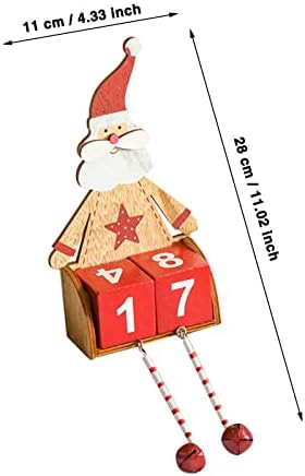 Counto de Natal Countdown Santa Advento Calendário Decorações de Natal Decorações de Fazenda de Wooden Farmhouse Rustic