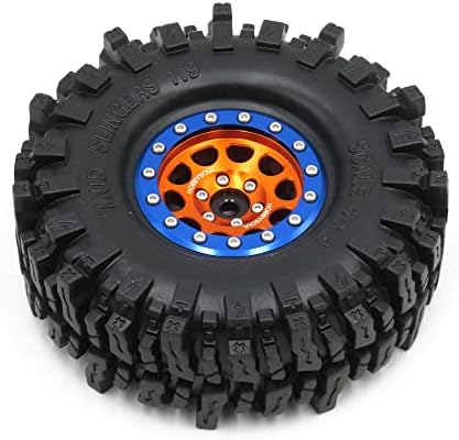 4pcs RC 1.9 Slingers de lama pneus Altura de 120 mm / 4,72 polegadas e alumínio 1.9 rodas de beadlock
