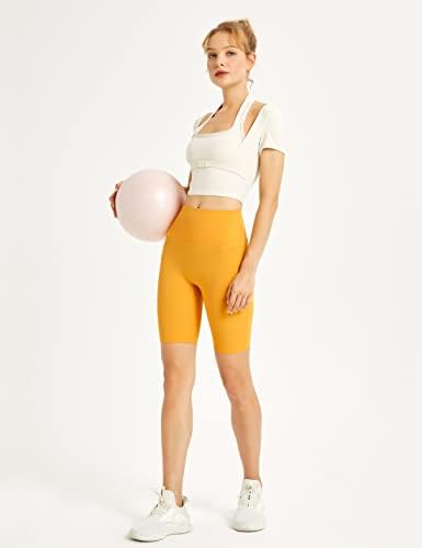 Gacaky Sleeve Cutout Tops Tops for Women Yoga Athletic Crop camiseta com sutiã embutido