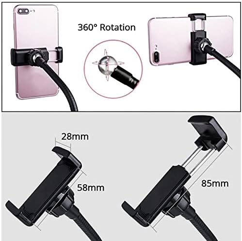 Luz de anel selfie de LED de LED CXDTBH com lâmpada de anel USB flexível de suporte para telefone celular de braço comprido