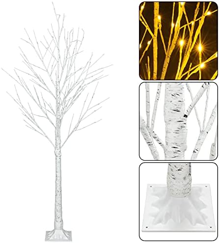 Árvore de natal de floco de neve de 6 pés com 96 lâmpada LED