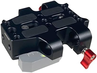 Feichao Placa rápida Base Gimbal Base 15mm Kit de clipe de tubo duplo compatível com Sony A7C, Panasonic GH5s, Fuji Xt4