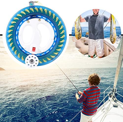 Carrelo de pesca com mosca, ablêuticos abdomos de pesca do mar multifuncional manuseio de pegador de kite com linha de 450m
