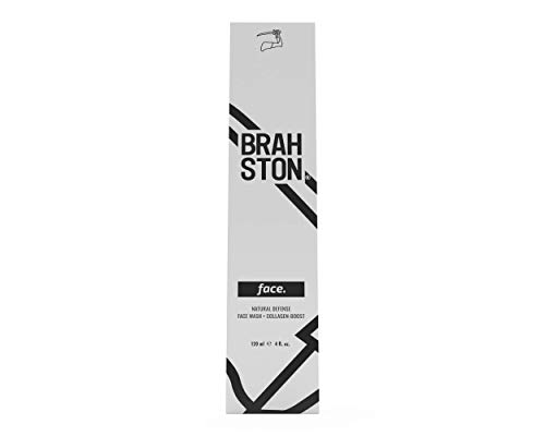 Brahston | Lavagem de face de defesa natural + colágeno-boost | Orgânico + 99% natural | Forte + eficaz | Hidratante, refrescante,