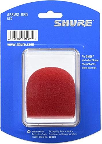 Shure A58WS-Red Foam Bolyscreen para todos os microfones do tipo bola Shure