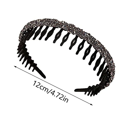 Sforda Fashion Moda Stromestone Flocking Buzel Hair Hoops for Mulheres Senhoras Color Daras Banda de cabelo de cabelos R6I3