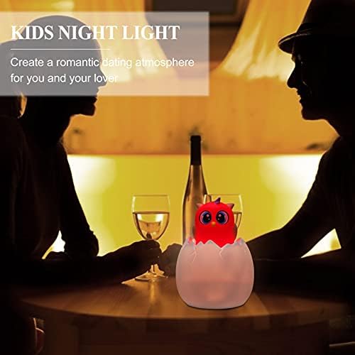 Toyvian Dinosaur Night Light Touch Control Silicone Night Light Baby Night Lamps