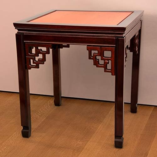 Móveis Orientais Rosewood Square Ming Table - dois tons
