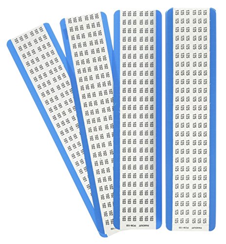 Panduit PCMCP-A-Z pré-impressa cartões de marcador de arame, pano de vinil, .25 por 1,50 polegadas L, A Thru Z, branco