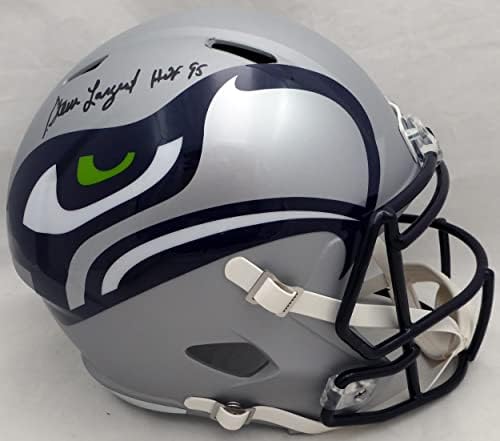 Steve Largent autografado Seattle Seahawks Amp Replica de velocidade em tamanho real MCS Holo 52639 - Capacetes NFL autografados