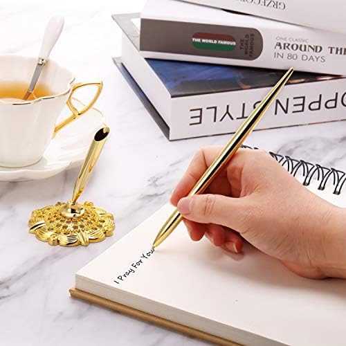 Outus 2 peças Hollow redond caneta assinando caneta definida para o casamento de noiva de casamento livro reserva o favor do dia dos
