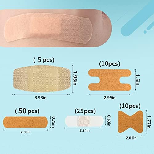D ÍNDER, adesivo de tecido de dedo, bandagens de 100 pcs estilos variados bandagens respiráveis ​​com adesivo hipoalergênico