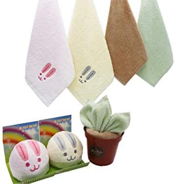 Conjunto de presentes de decoração de coelho Kids pano de pano algodão de pano de pano de pano/pano de cozinha, toalha decorativa, adequada para crianças