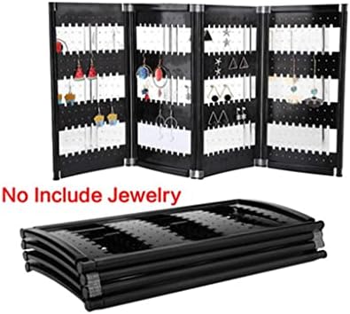 Colar dobrável suporte de jóias de plástico exibição de stand rack rack prateleira prática prática preta