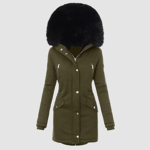 Mulheres plus size de inverno casaco de inverno manga comprida jaqueta espessa casaco quente com capuz