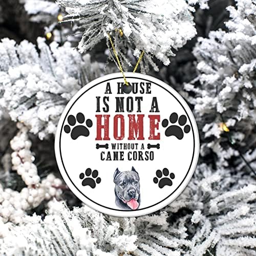 Uma casa não é uma casa sem um ornamento de cães de cerâmica de cenas coro cães amantes de cães ornamentos de natal porcelain