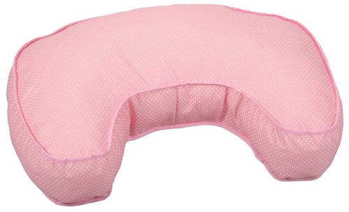 Leachco o travesseiro de enfermagem natural - com contornos - ponto de pino rosa