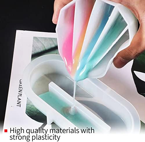5 canais reutilizáveis ​​xícaras divididas de silicone para tinta Popa de copo DIY Ferramentas de pintura de divisórias para arte de fluido acrílico