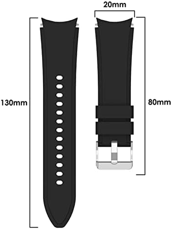 Ankang 20mm Silicone original Strap para a Samsung Galaxy Watch 4 40 44mm/Classic 42 46mm Smartwatch Pulseira de pulseira