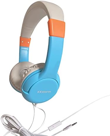 KKSTORM Premium Children fones de ouvido para crianças com fio fones de ouvido com fones de ouvido com microfone com fones