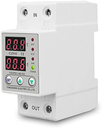 Buday 60A 230V DIN Rail ajustável sobre tensão e sob tensão Relé protetor de dispositivo de proteção Tovpd1-63