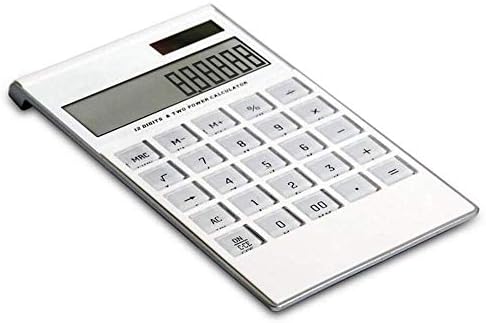 Calculadora científica do MJWDP Exibição de tela grande portátil -calculadora de times de 12 dígitos Power Branco 183 * 107 * 15mm