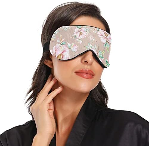 Flores da primavera Ramifica os brotos da máscara de olhos adormecidos respiráveis, a capa de sono de olho fresco para o descanso de verão, a venda elástica de contornos para mulheres e homens viagens