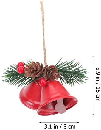 Didiseaon decoração de casa 3pcs enfeites de Natal sinos de árvore de natal