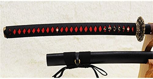 53 de aço dobrado sem dachi espada japonesa Blade preta avermelhada Tsuba de latão Fulltang-Ryan865