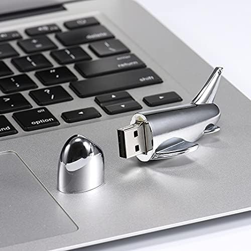 LMMDDP Novo padrão de avião de metal de metal prateado USB 2.0 Memória Pen Flash Pen Drive para companhia de avião de aeronave