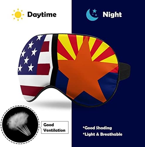 Estados Unidos e máscara de olho de bandeira do estado do Arizona para dormir de pateta de blackout com cinta ajustável para