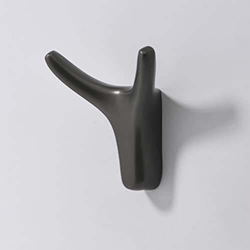 Decoração de sotaque de acento preto Doitool 2 conjuntos- cabide de gancho de parede ganchos retro chifre