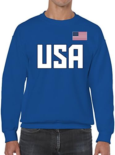 Block USA Flag - American Estados Unidos Patriótico Crewneck Sweatshirt
