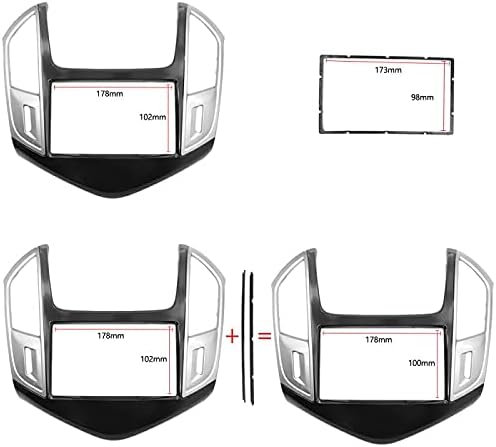 Painel de Fáscia de Rádio Double Doun Car Din Din para Chevrolet Cruze 2013 2014 2015 Stereo DVD Player Frame Painel Buzel