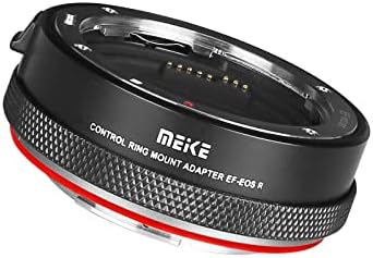 MEIK MK-EFTR-B-B METAL ADOPATADOR DE LENS DE MONTAGEM DE MONTAGEM DE METAL com conversor de anel de controle para lentes Canon EF/EF-S para EOS R e EOS RP R5 R5C R6 C70 Câmeras