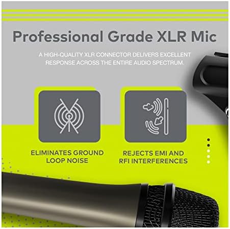 Knox Gear HDM-100 Microfone cardióide dinâmico unidirecional para gravação de música e podcast, streaming de PC