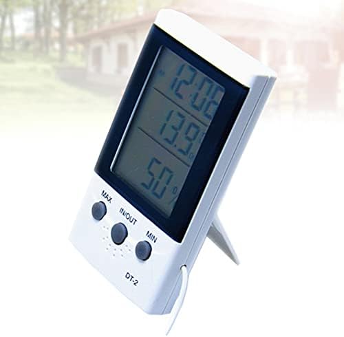 Besportble Homigrômetro Digital Exibir Digital Termo -higrômetro de alta precisão Relógio de tempo de relógio